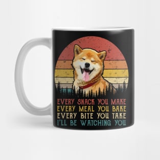 Vintage Every Snack You Make Every Meal You Bake Shiba Inu Mug